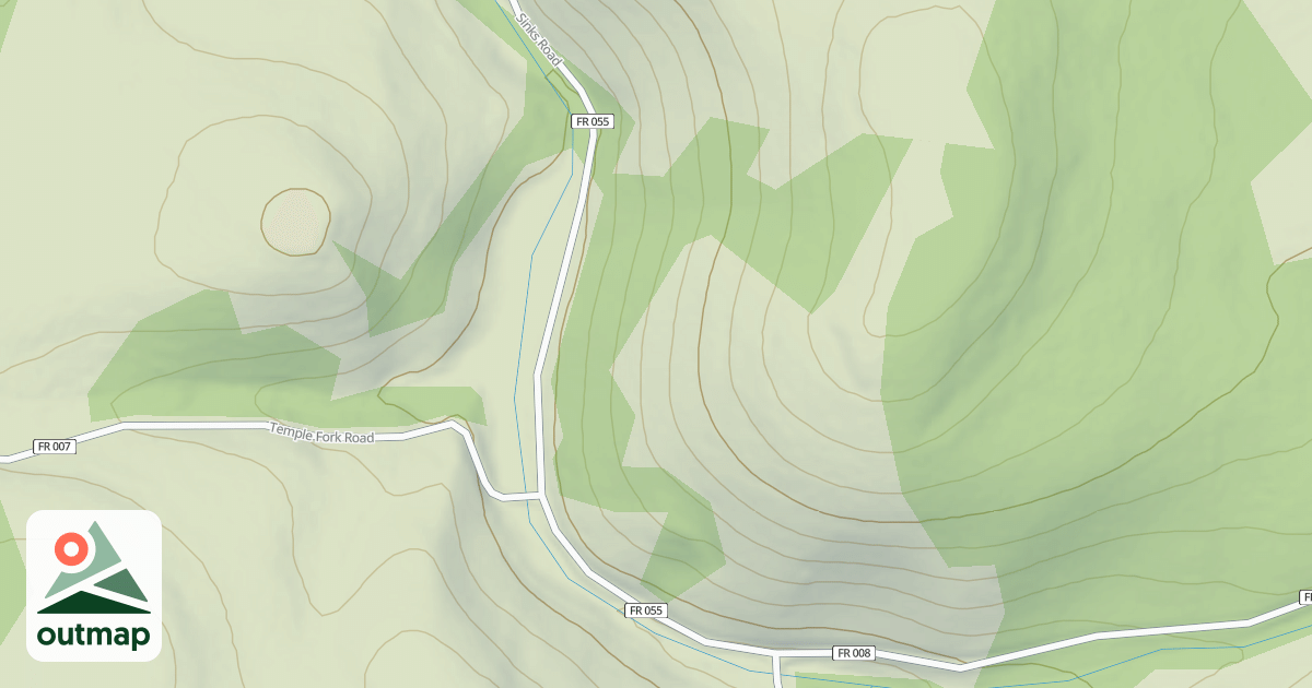 Map of Sinks Trail Winter Sport