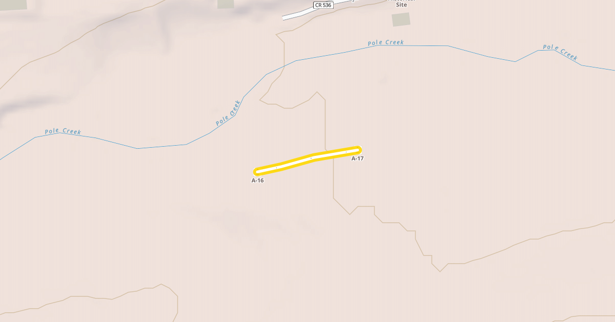 Map preview of Pole Creek