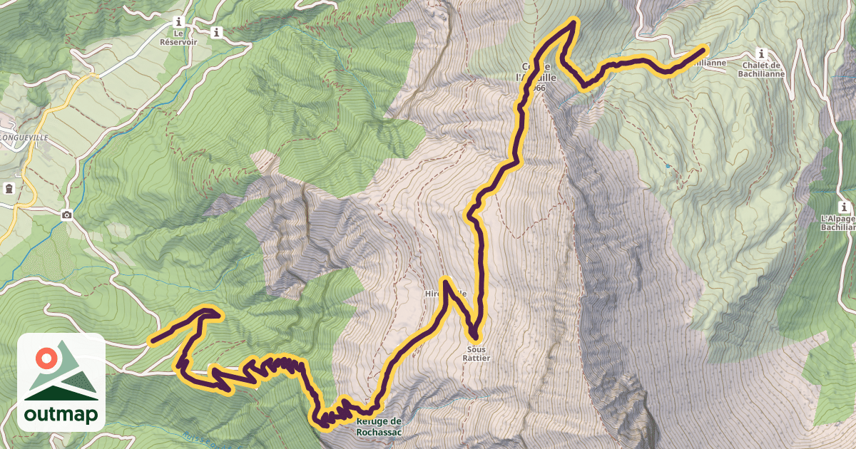 Map of Sentier du Col de l'Aiguille