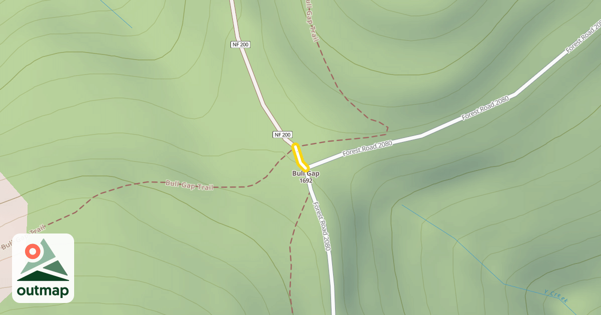 Map of Forest Road 2080-200