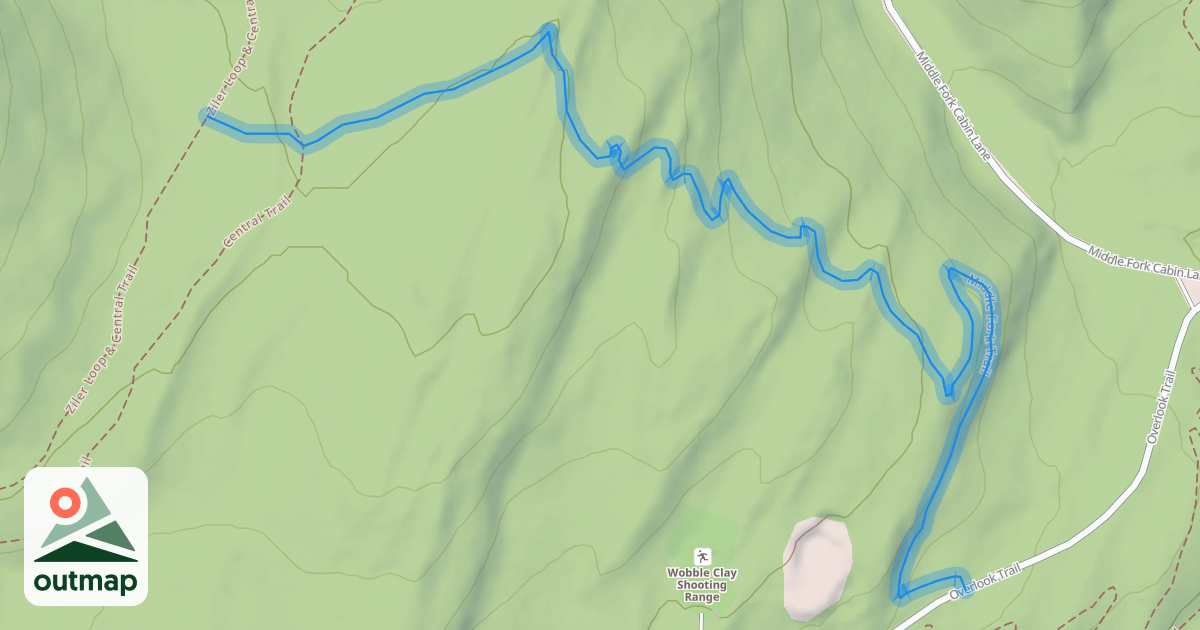 Map of Middle Fork Trail