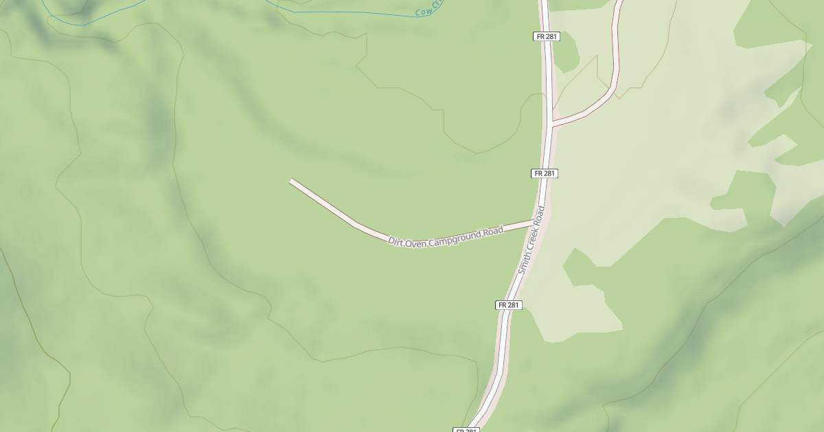 Map preview of DIRT OVEN CAMPGROUND