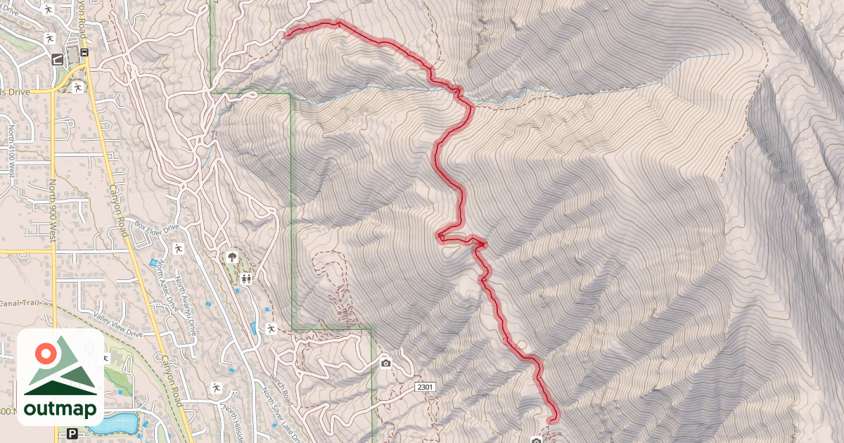 Map of Undecrementing Trail