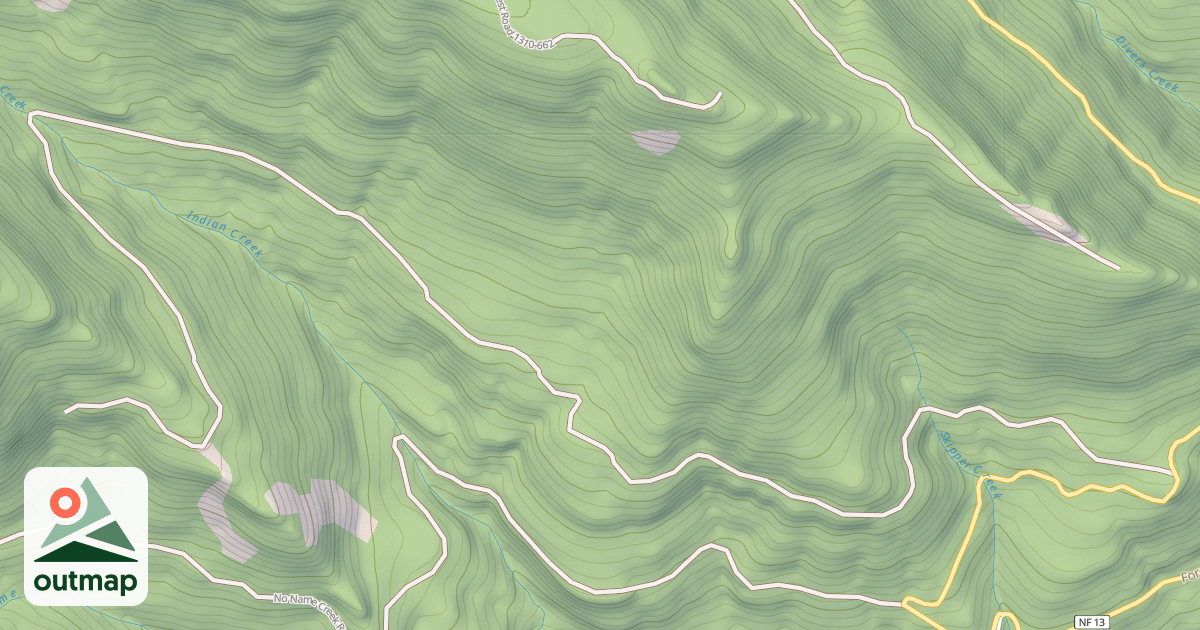 Map of INDIAN CREEK