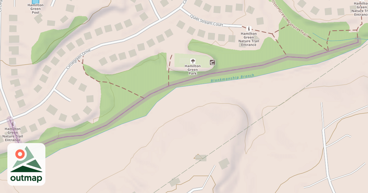 Map of Hamilton Green Nature Trail