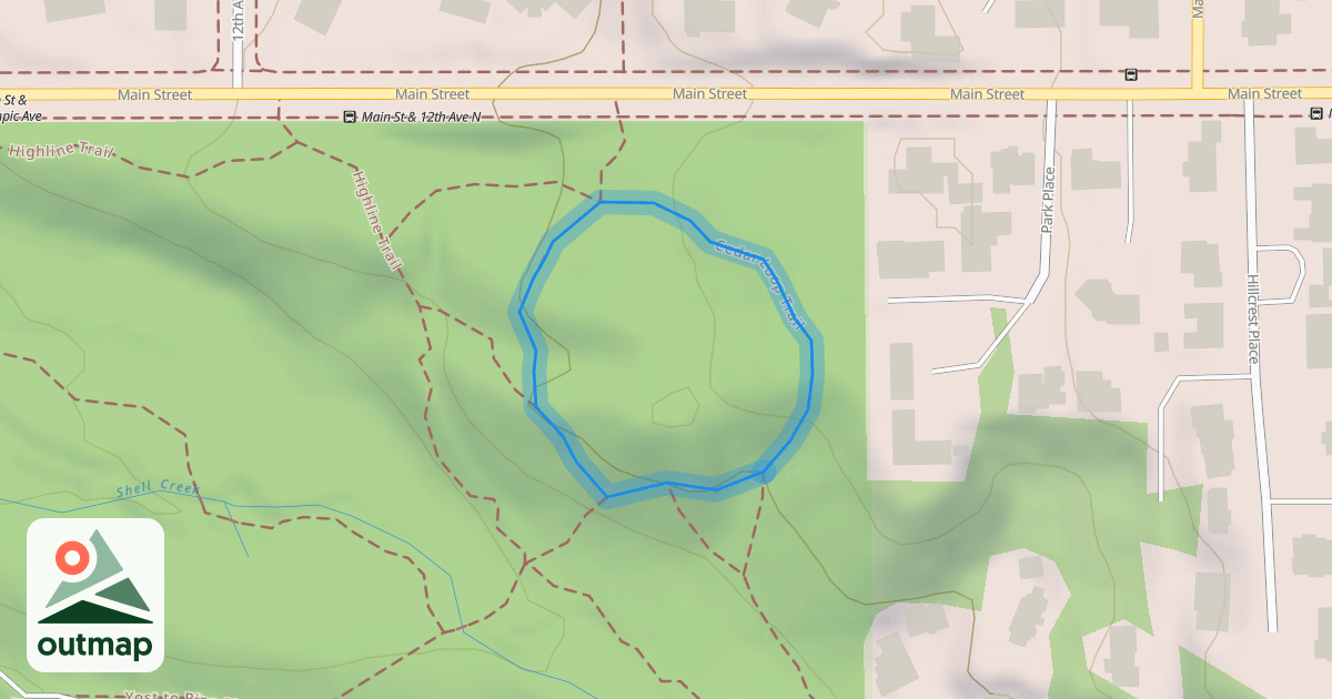 Map of Cedar Loop Trail