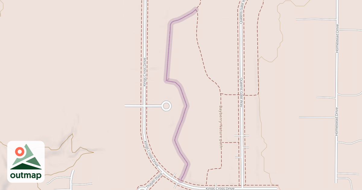 Map of Bayberry Nature path