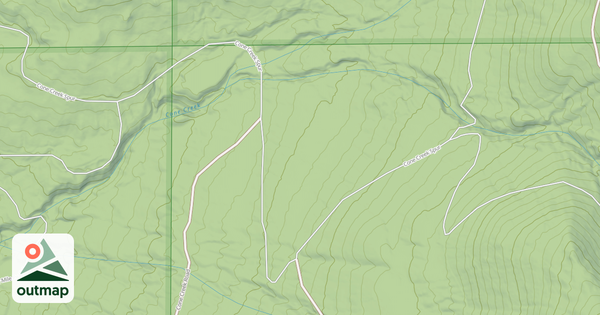 Map of CONE CREEK SPUR