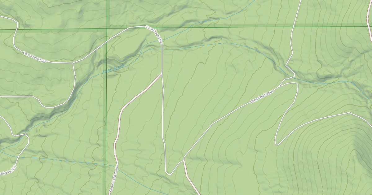 Map preview of CONE CREEK SPUR