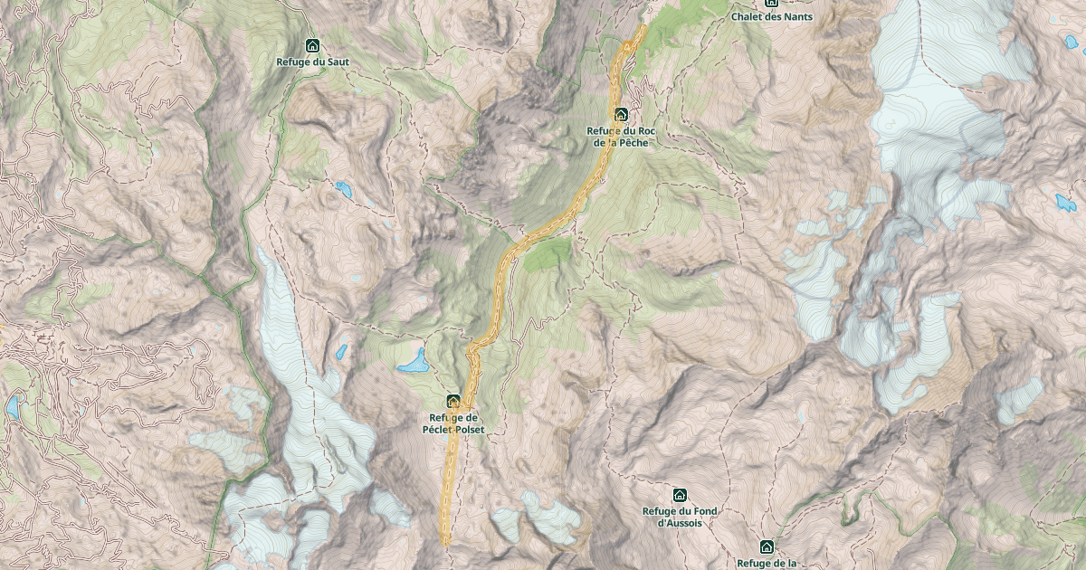 Map preview of Col de Chavière — Pont de la Pêche