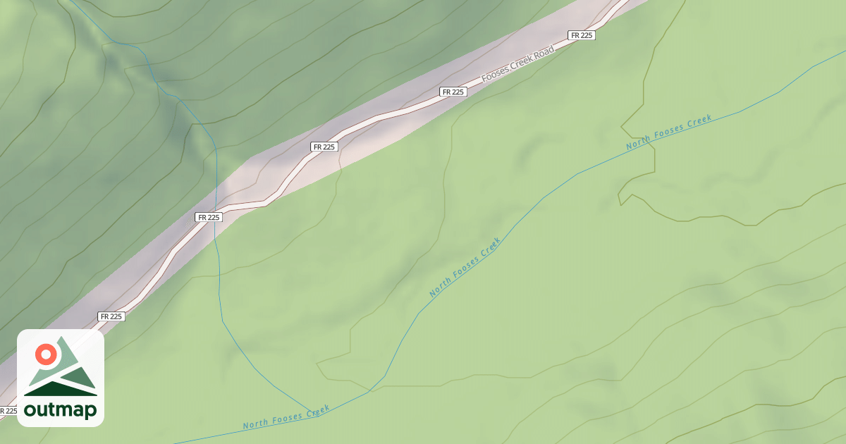 Map of FOOSES CREEK SPUR D