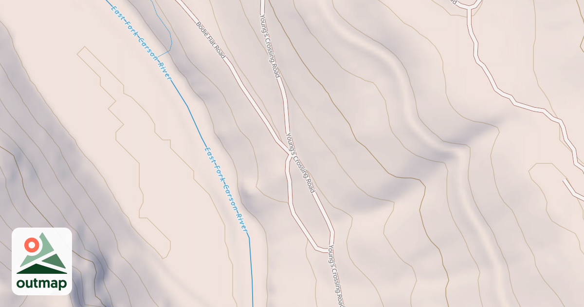 Map of BODIE FLAT ROAD