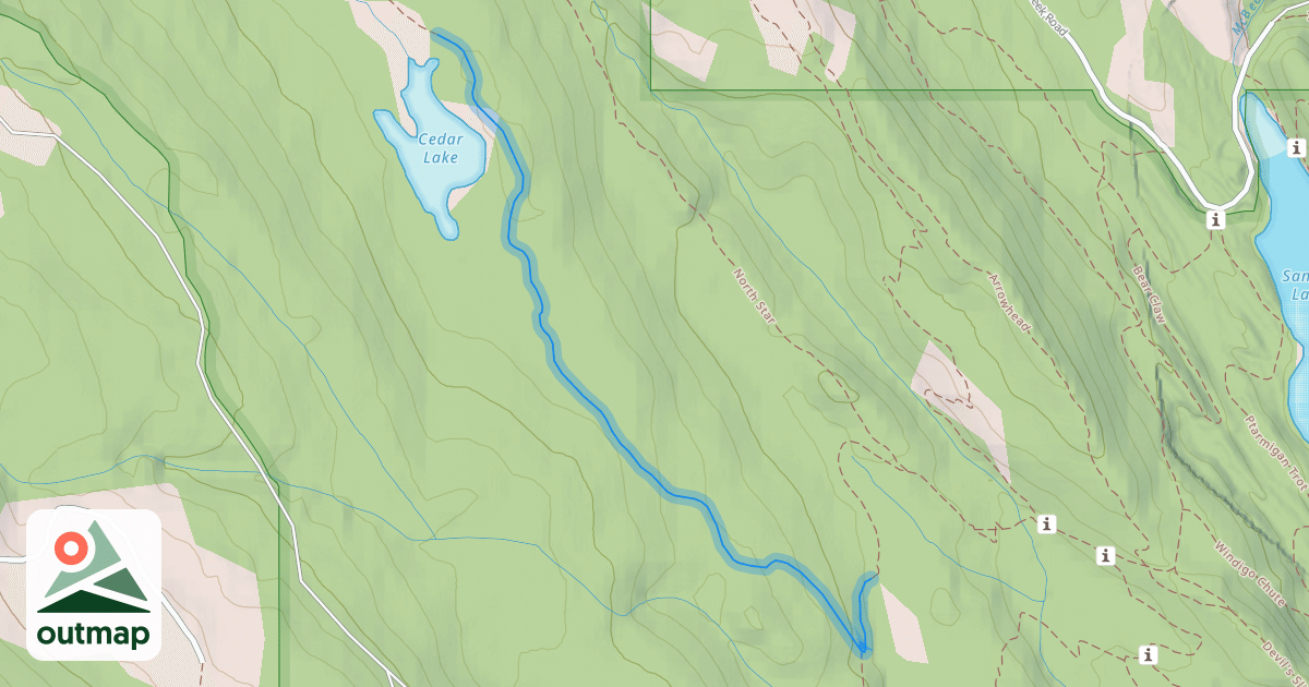 Map of Cedar Snag