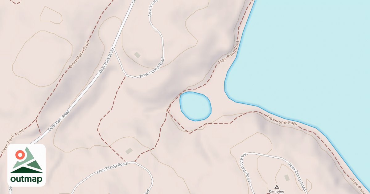 Map of Flax Pond Loop Trail