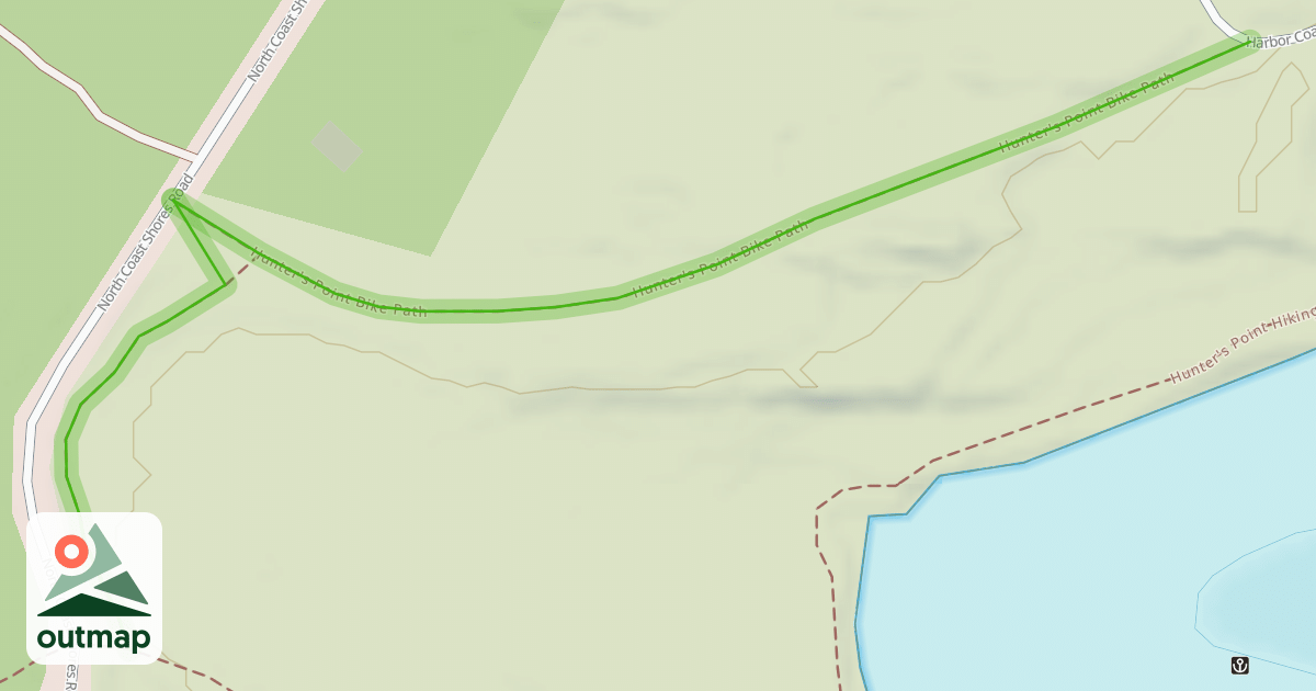 Map of Hunter's Point Bike Path