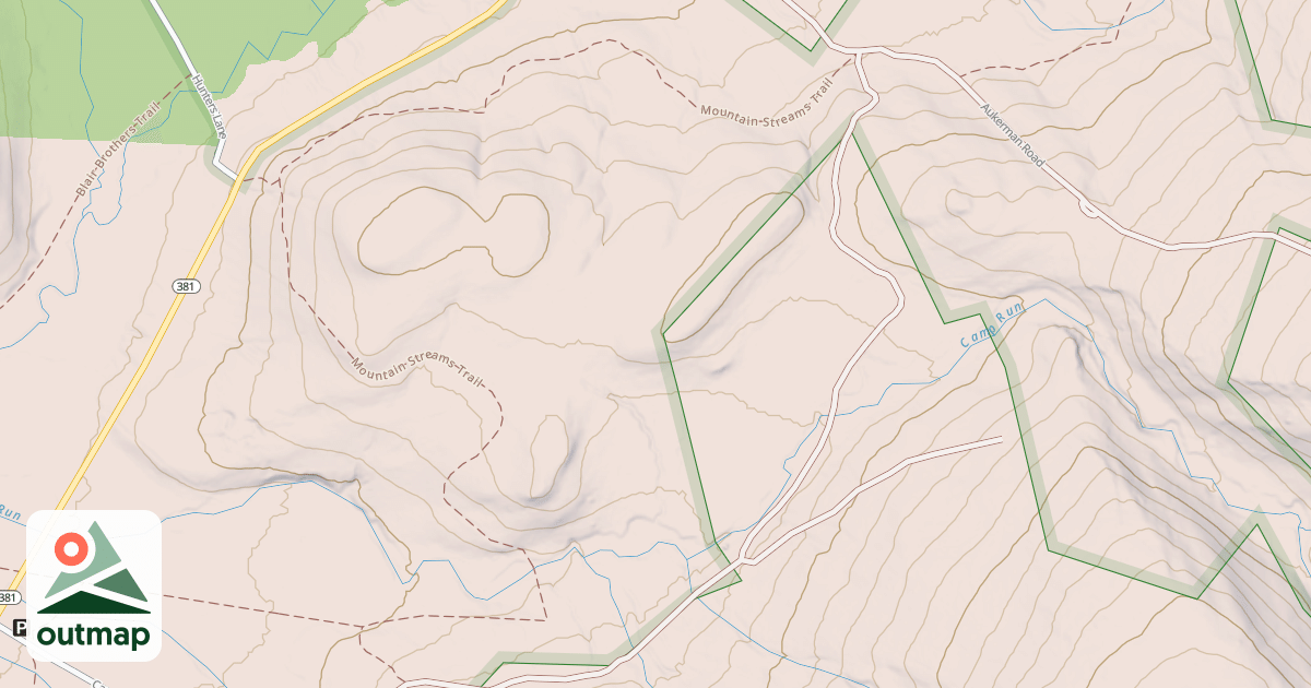Map of Laurel Highlands Snowmobile Trail (Northern)
