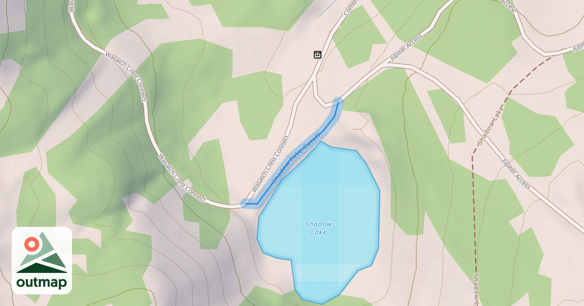 Map of Shadow Lake Cutoff
