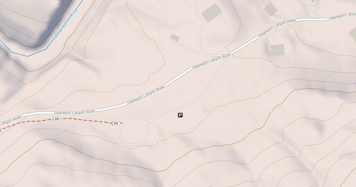 Map preview of DEARBORN TRAILHEAD