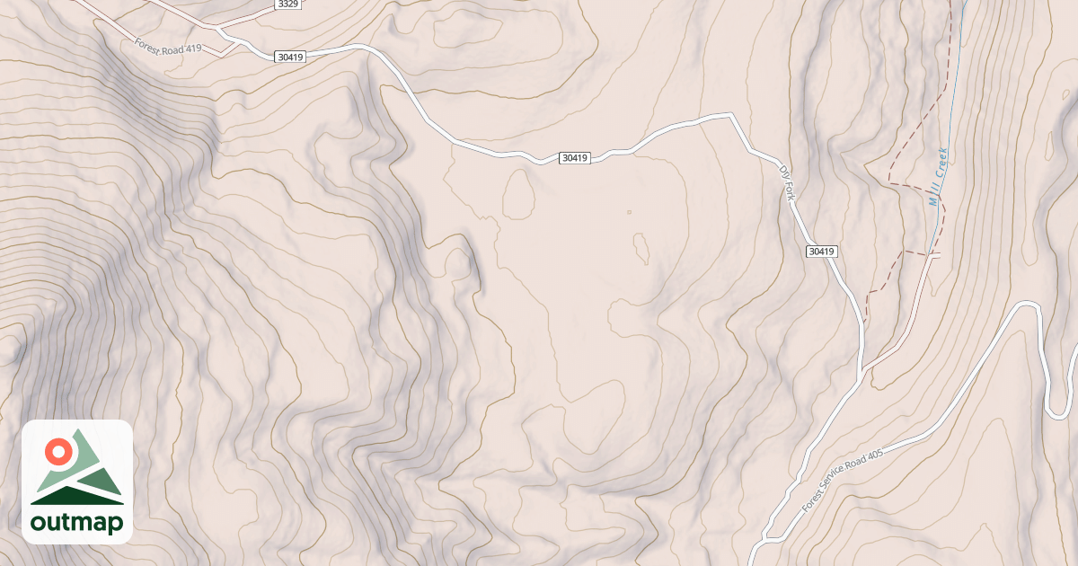 Map of DRY FORK (HUCKLEBERRY SPR)