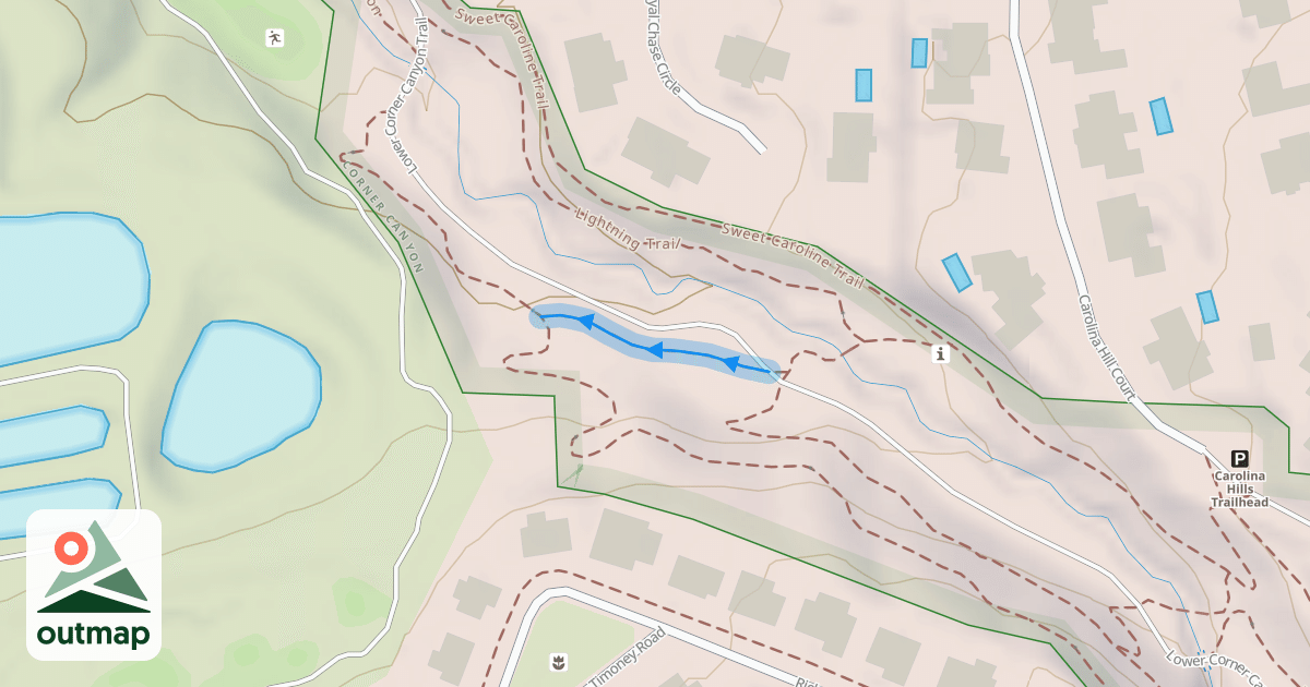 Map of Rush Trail - Limelight Section