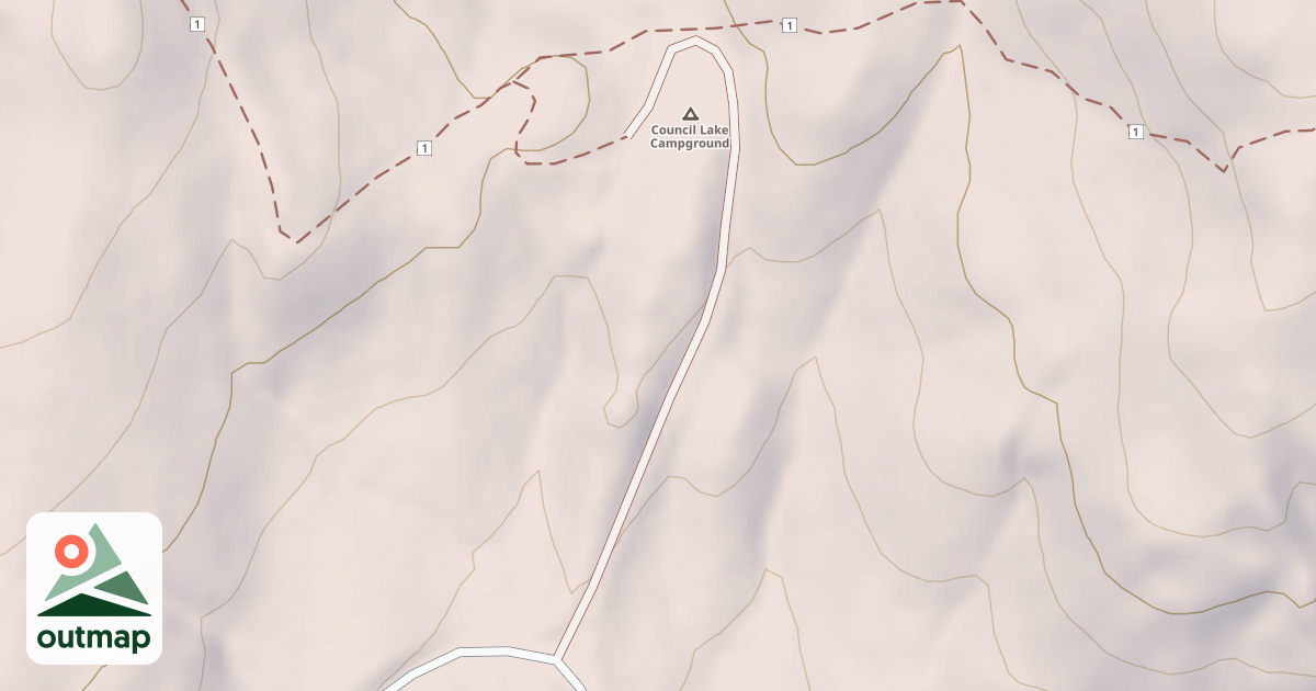 Map of COUNCIL LAKE