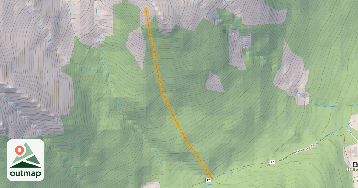 Map of Grizzly Shoulder