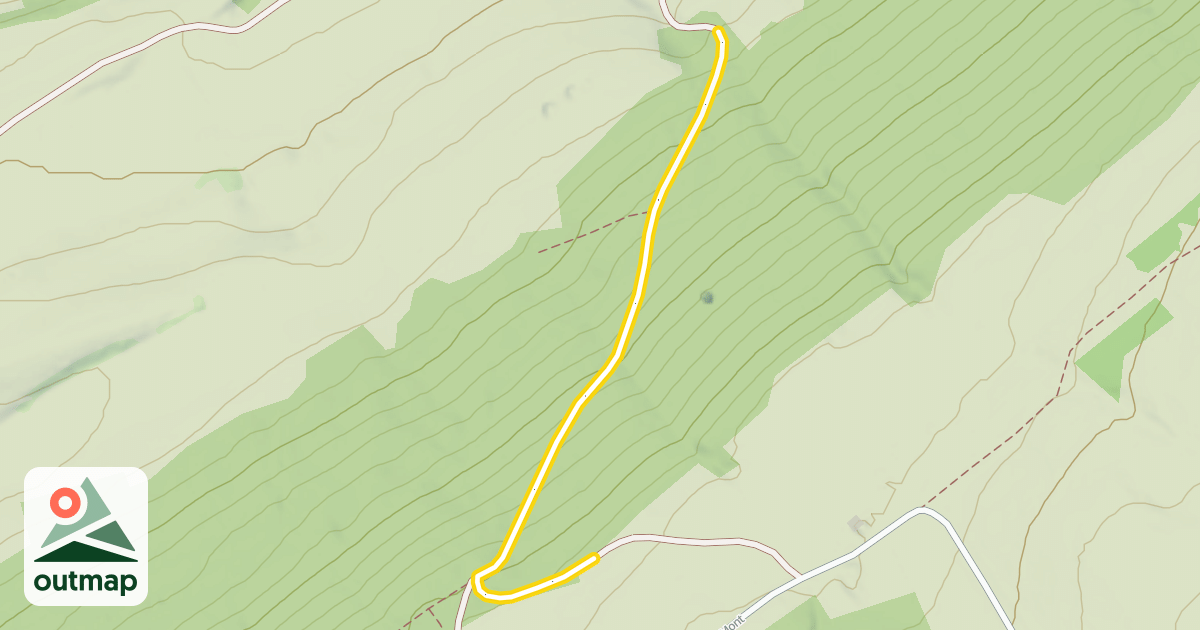 Map of Route des Verrières-de-Joux aux Monts Dessus