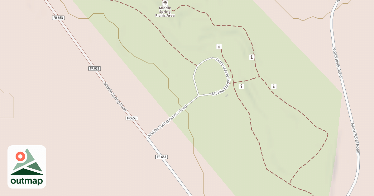 Map of MIDDLE SPRING ACCESS