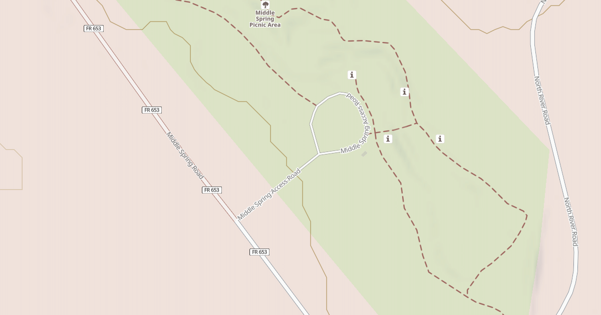 Map preview of MIDDLE SPRING ACCESS