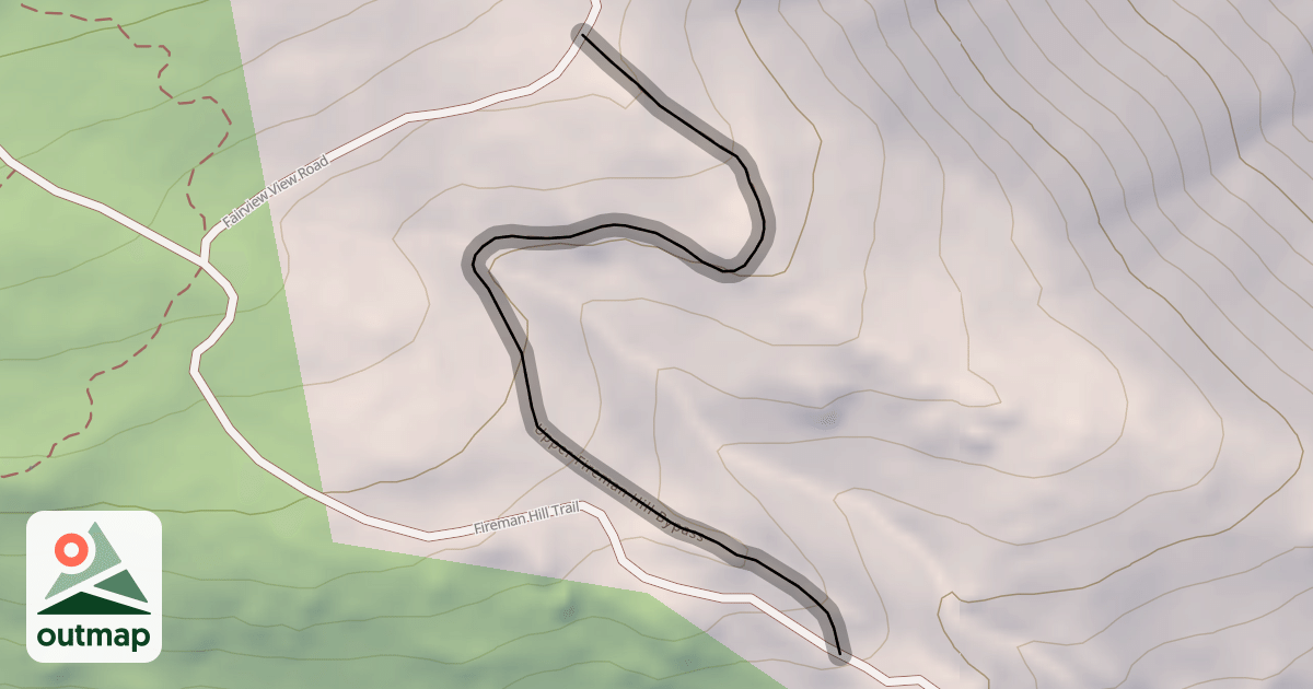 Map of Upper Fireman Hill Bypass
