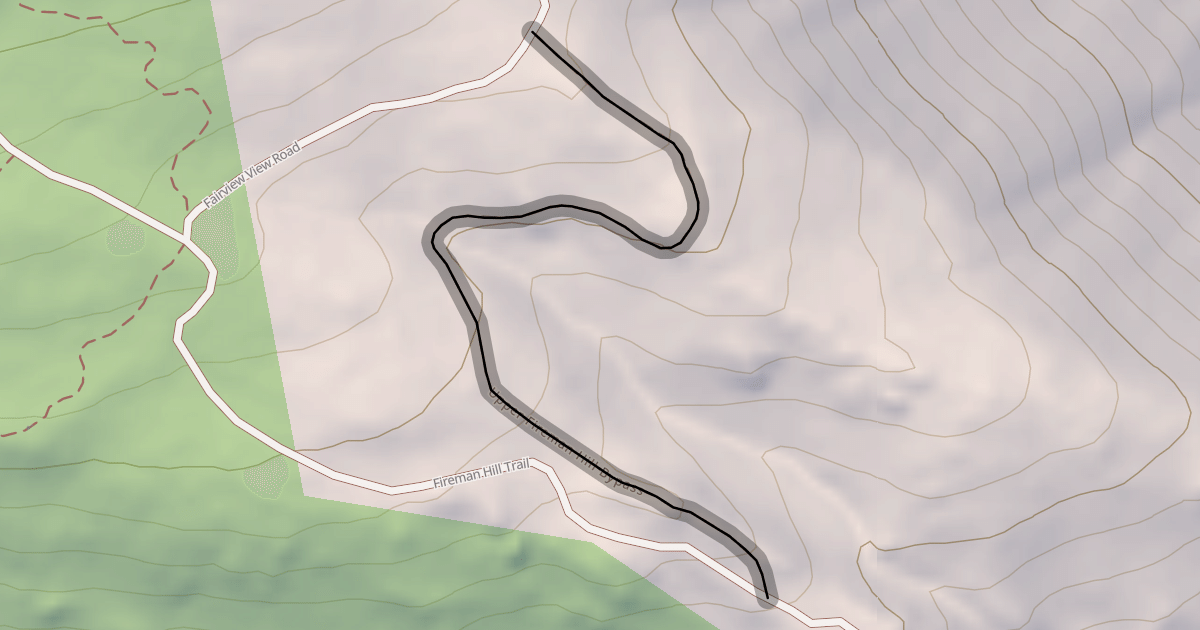 Map preview of Upper Fireman Hill Bypass