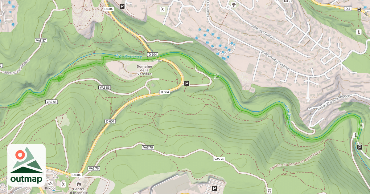Map of Sentier 'Découverte' de la Brague