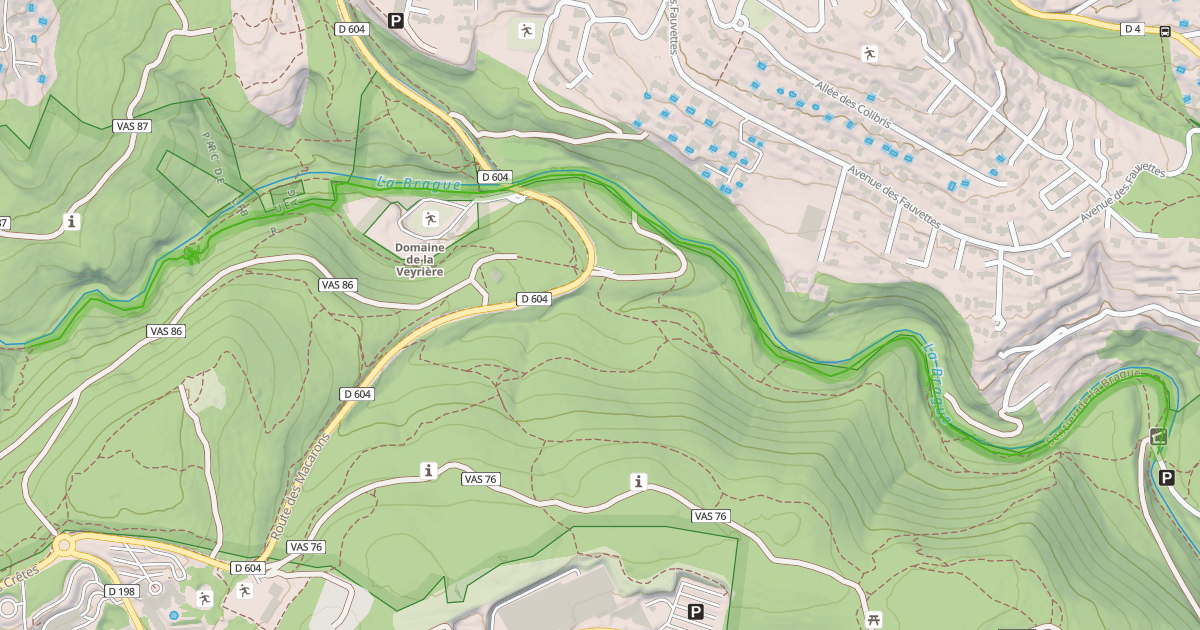 Map preview of Sentier 'Découverte' de la Brague