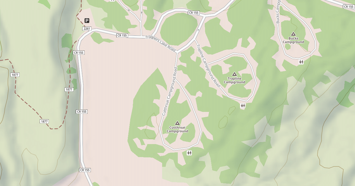 Map preview of CUTTHROAT CAMPGROUND