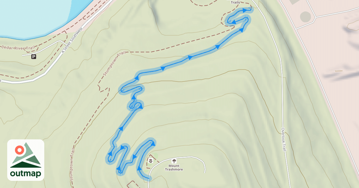 Map of Trashmore Trail