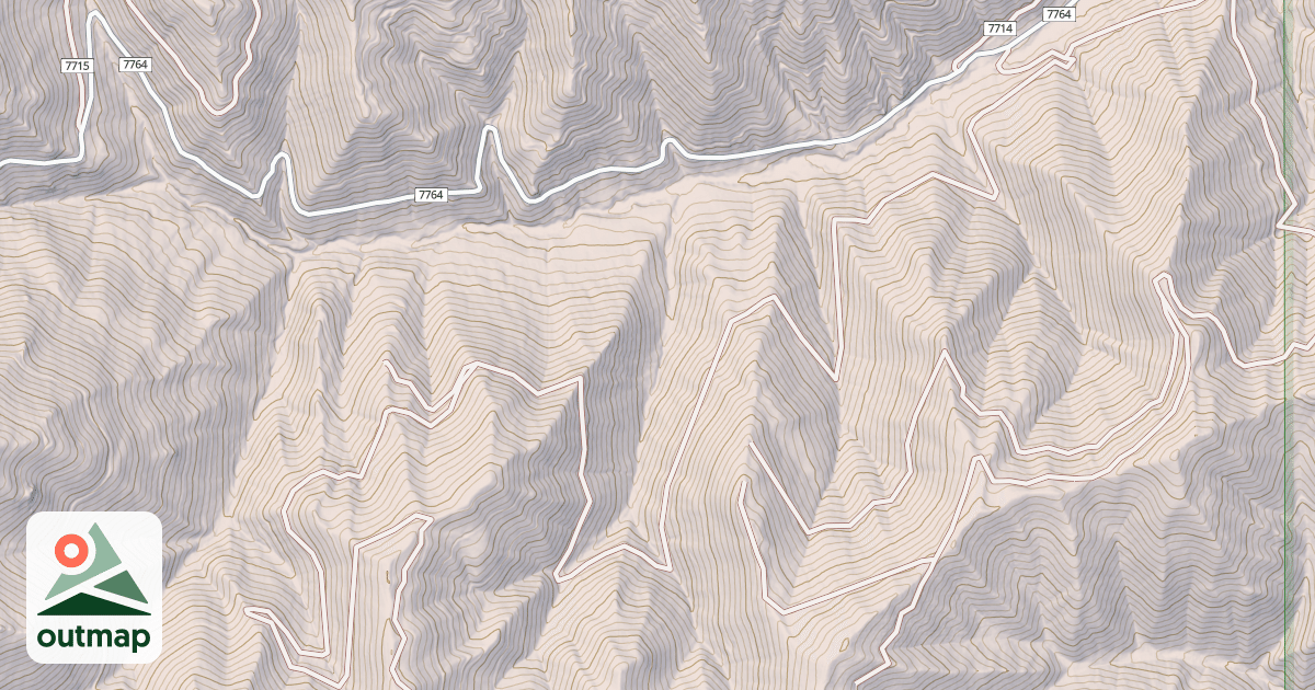 Map of ROCK CREEK-WILLIAMS RIDGE