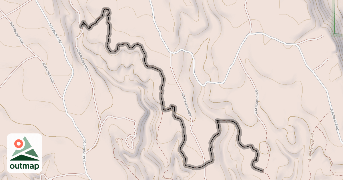 Map of BLM Trail T6102B