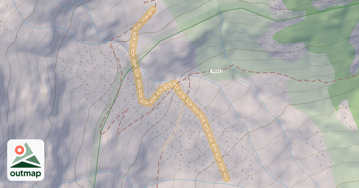 Map of Chair Peak Ski Tour