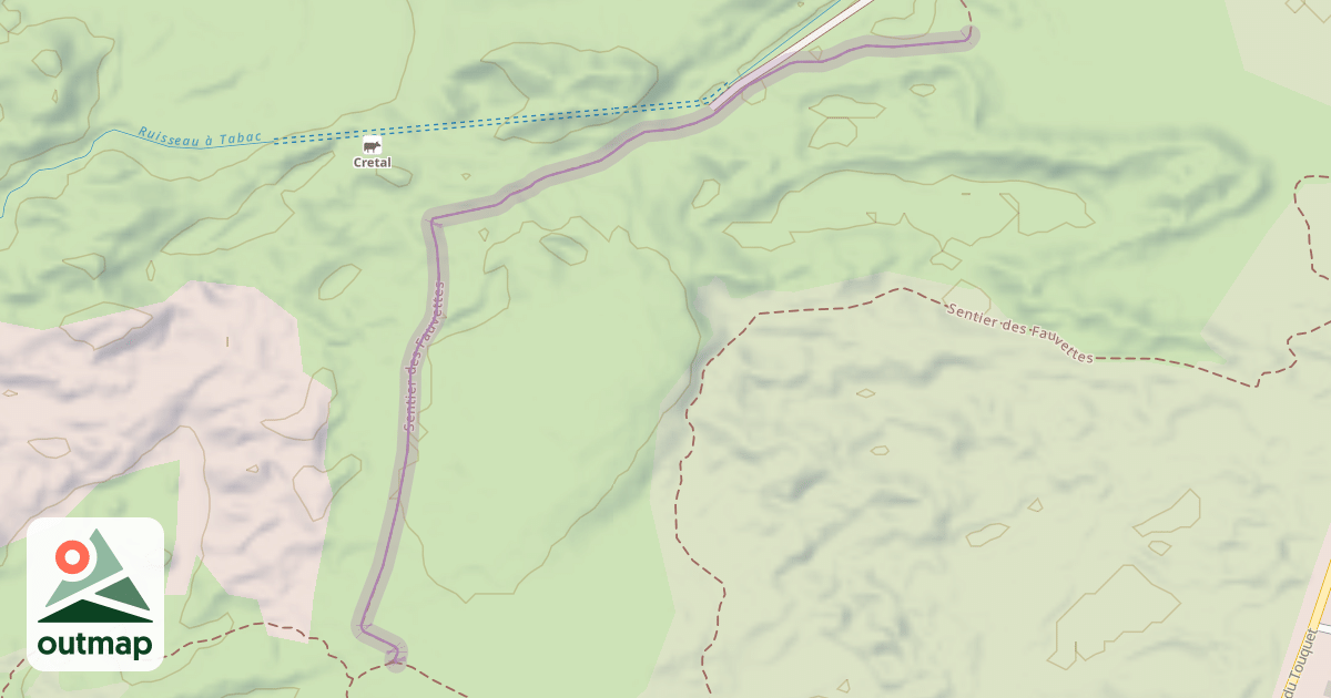 Map of Sentier des Fauvettes