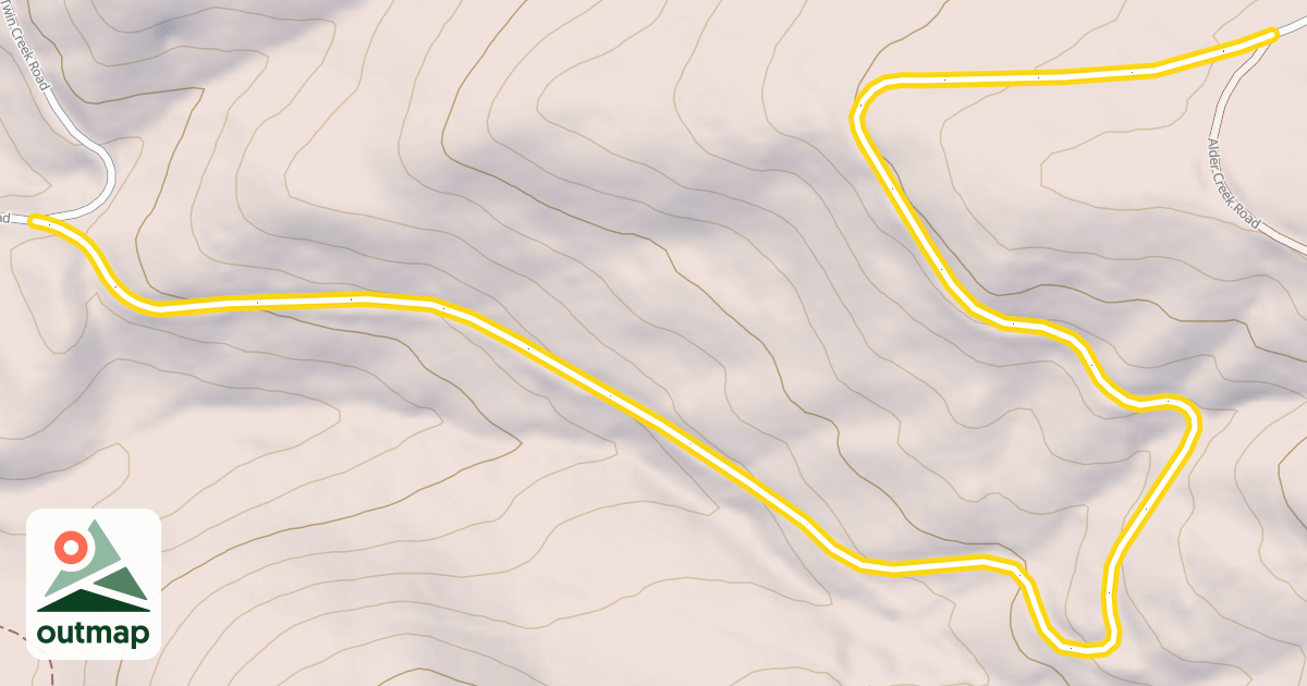 Map of Twin Creek Tie Road