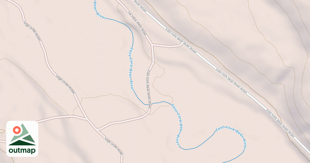 Map of EAST FK BEAR RIVER FORD