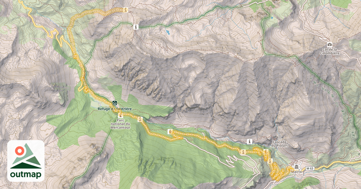 Map of Col de Colombart — NUSaint-Dalmas-le-Selvage