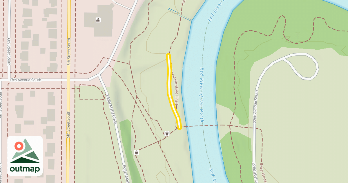Map of Red River Primitive Trail in Cass
