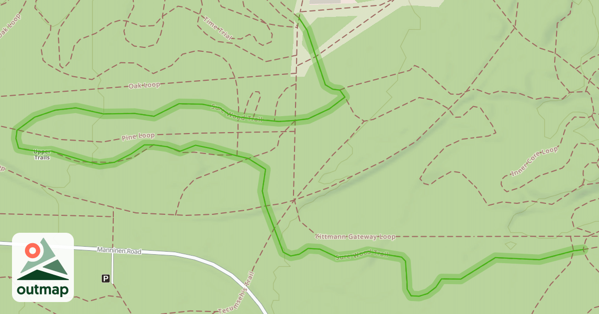 Map of Sure Wood Trail