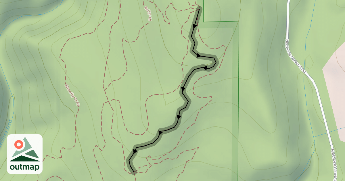 Map of Greenhorn Trail (upper)