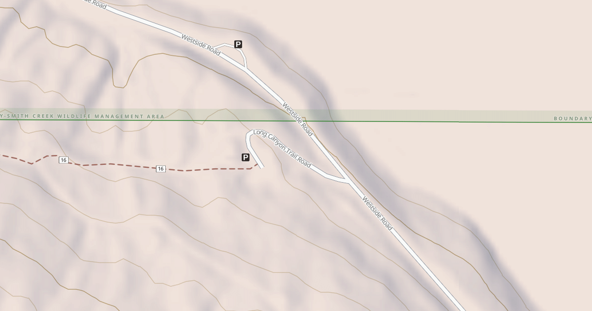 Map preview of LONG CANYON TRAIL