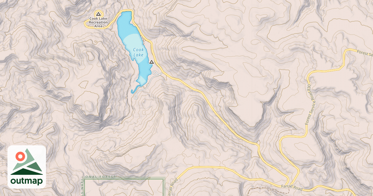 Map of COOK LAKE
