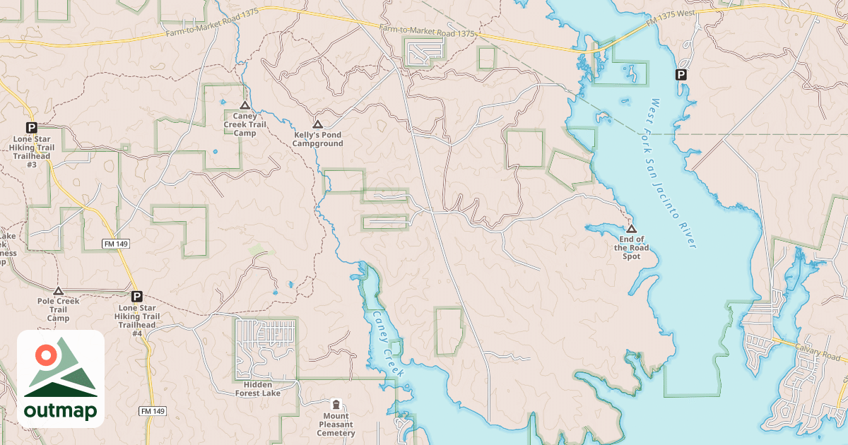 Map of CANEY CREEK
