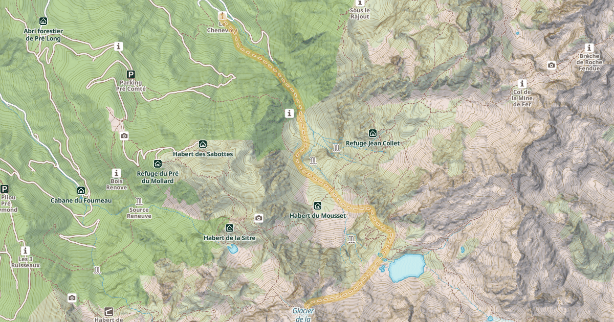 Map preview of Col des Lances — Le Chenevrey
