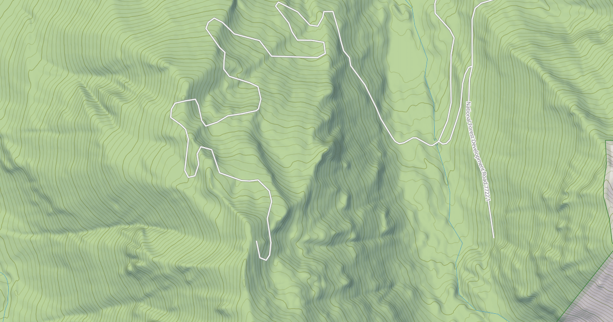 Map preview of MIDDLE FORK SPUR(ADDED TO HUC)